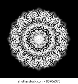 abstract isolated vector snowflake. Illustration.