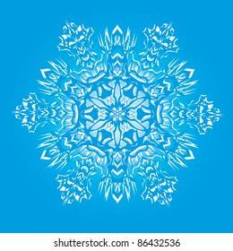 abstract isolated vector snowflake. Illustration.