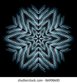 abstract isolated vector snowflake. Illustration.