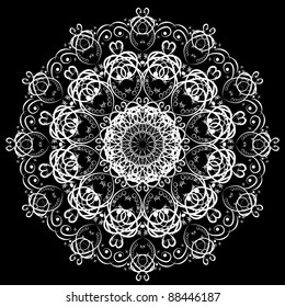 Abstract isolated vector snowflake. illustration.