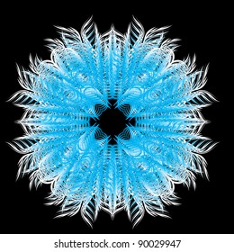 Abstract isolated vector snowflake. illustration.