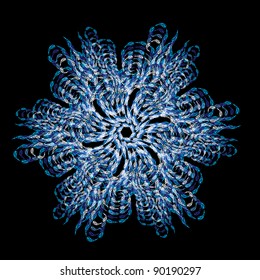 Abstract isolated vector snowflake. illustration.