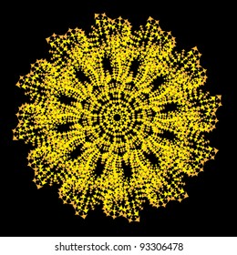 Abstract isolated vector snowflake. illustration.