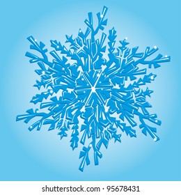 Abstract isolated vector snowflake. illustration.