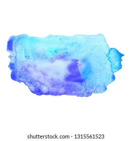 Abstract isolated vector watercolor banner. Grunge element for paper design. Vector illustration