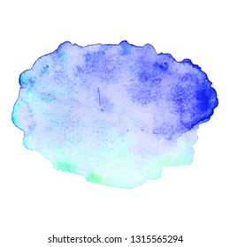 Abstract isolated vector watercolor banner. Grunge element for paper design. Vector illustration