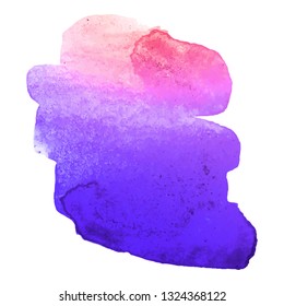 Abstract isolated vector watercolor banner. Grunge element for paper design. Vector illustration