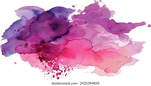 abstract isolated watercolor background violet magenta purple