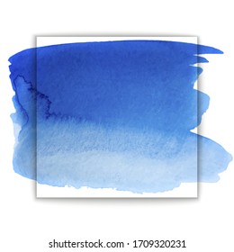 Abstract isolated watercolor hand drawn paper texture stain on white background for text design, web, label. Vector element for card, backdrop