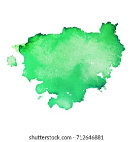 Abstract isolated watercolor hand drawn paper texture stain on white background for text design, web, label. Vector element for card, backdrop, tag