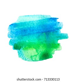 Abstract isolated watercolor hand drawn paper texture stain on white background for text design, web, label. Vector element for card, backdrop, tag