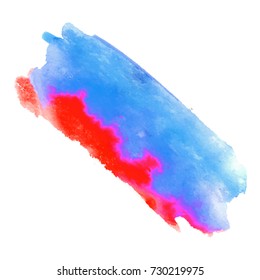 Abstract isolated watercolor hand drawn paper texture stain on white background for text design, web, label. Vector element for card, backdrop, tag
