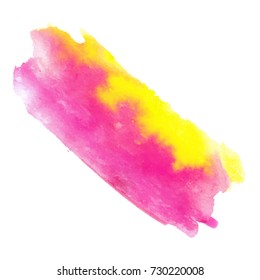 Abstract isolated watercolor hand drawn paper texture stain on white background for text design, web, label. Vector element for card, backdrop, tag