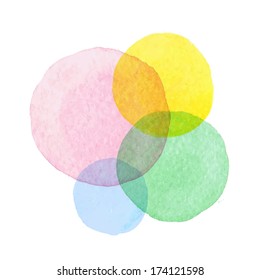 Abstract isolated watercolor stain. Vector illustration.