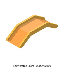 Resumen Isometric 3D Bridge Town Urban Infrastructure Aislado Vector Style de diseño
