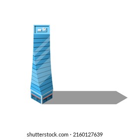 Resumen Isometric 3D Skyscraper Building City Vector Estilo de diseño Arquitectura Urbana