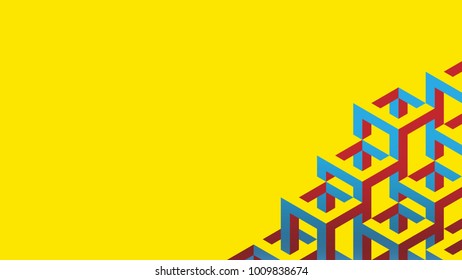 Abstract isometric background. 3d abstract wallpaper.