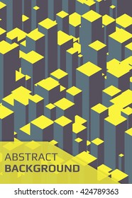 Abstract isometric background. Brochure flyer design template. Vector illustration