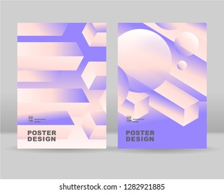 The abstract isometric  background. It can be used for posters, cards, flyers, brochures, magazines and any kind of cover. EPS 10