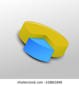 Abstract isometric circle diagrams yellow