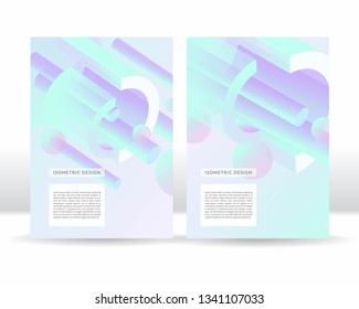Abstract isometric composition background