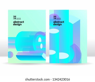 Abstract isometric composition background