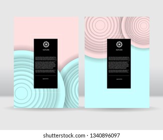 Abstract isometric composition poster templates