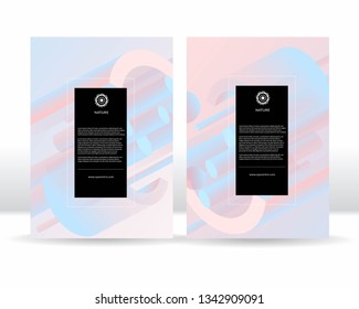 Abstract isometric composition poster templates