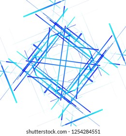 Abstract isometric computer generated 3D blueprint visualization lines background. Vector illustration for break through in technology.