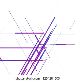 Abstract isometric computer generated 3D blueprint visualization lines background. Vector illustration for break through in technology.