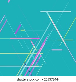 Abstract isometric computer generated 3D blueprint visualization lines background. Vector illustration for break through in technology. 