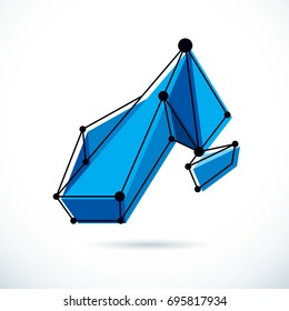 Abstract isometric construction, low poly vector backdrop. Technology and science conceptual illustration.