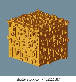 Abstract isometric Cube Logo. Vector Illustration. Isolated icon. design element.