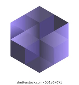 abstract isometric cubes for design. vector eps10