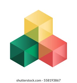 abstract isometric cubes for design. vector eps10