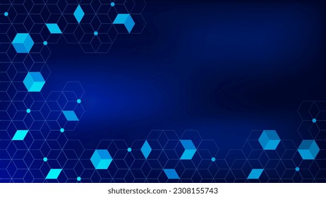 Abstract isometric digital blocks for blockchain and modern technology concept background. Vector illustration.