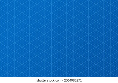Abstract isometric grid with bold and thin lines on blue background. Vector illustration. Can be used for wallpaper, banner, web page design, business card template 