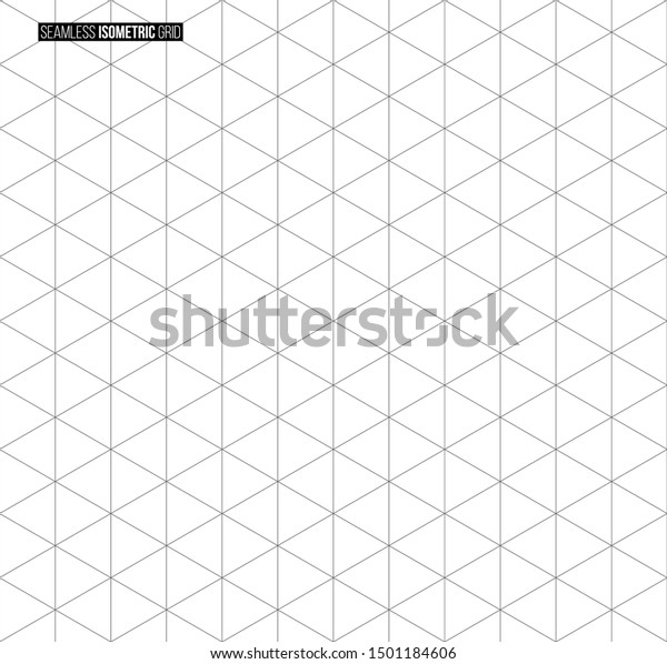 抽象的なアイソメグリッドベクター画像のシームレスなパターン 白黒の細い線の三角形のテクスチャー モノクロの幾何学的なモザイクのミニマリズム背景 作図用の六角形の三角定規 のベクター画像素材 ロイヤリティフリー