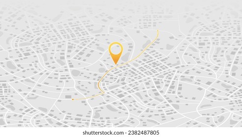 Abstract isometric location tracks dashboard. Track navigation pins on street maps, navigate mapping, locate position pin. Futuristic travel map or location navigator vector. Gps tracking map.