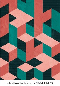 Abstract isometric shape background