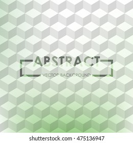 Abstract Isometric Shape Background for Business / Web Design / Print / Presentation Green and white Creative background template. vector illustration