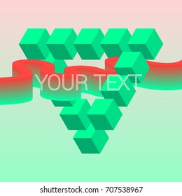 Abstract Isometric Triangle. Company Logo.