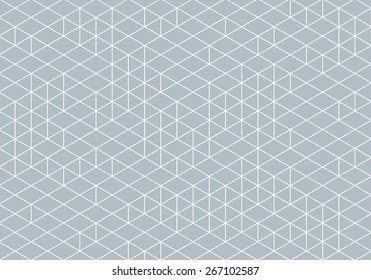 Abstract Isometric Wireframe Drawing. Vector Outline Structure. Projection Background.