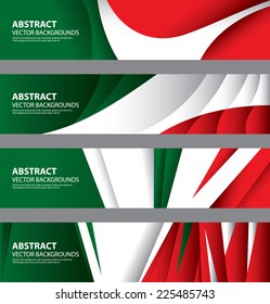 Abstract Italian Flag, Italy National Colors (Vector Art)