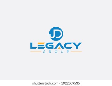 Abstract J D lettermarks typography logo design
