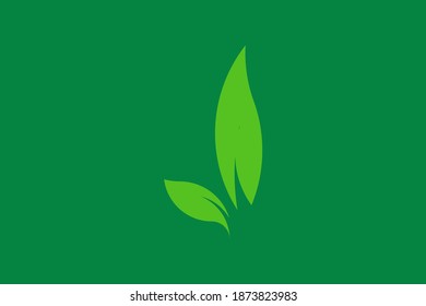 Abstract J letter and leaf logo design vector