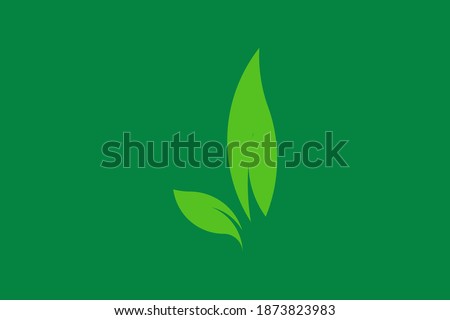 Abstract J letter and leaf logo design vector