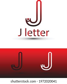 abstract J letter logo design template