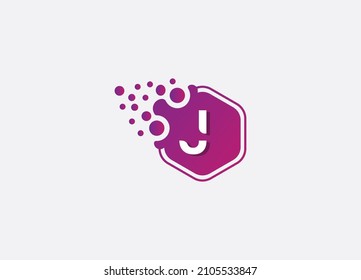 Abstract J letter modern initial lettermarks logo design