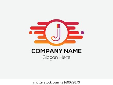 Resumen de la letra J diseño del logotipo inicial moderno